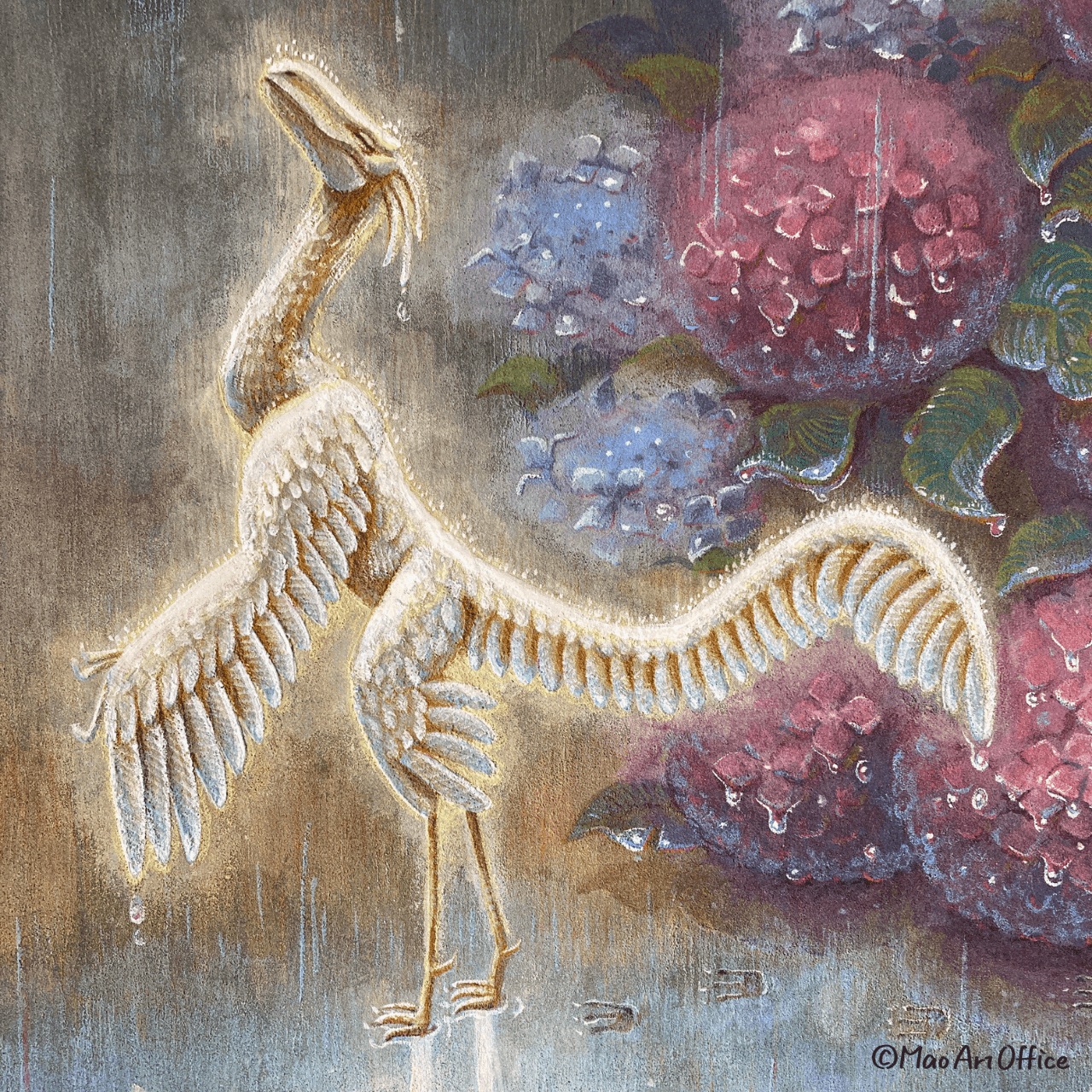 日本画は宝石で描かれている！Casieに預けた私の作品紹介｜まーおす