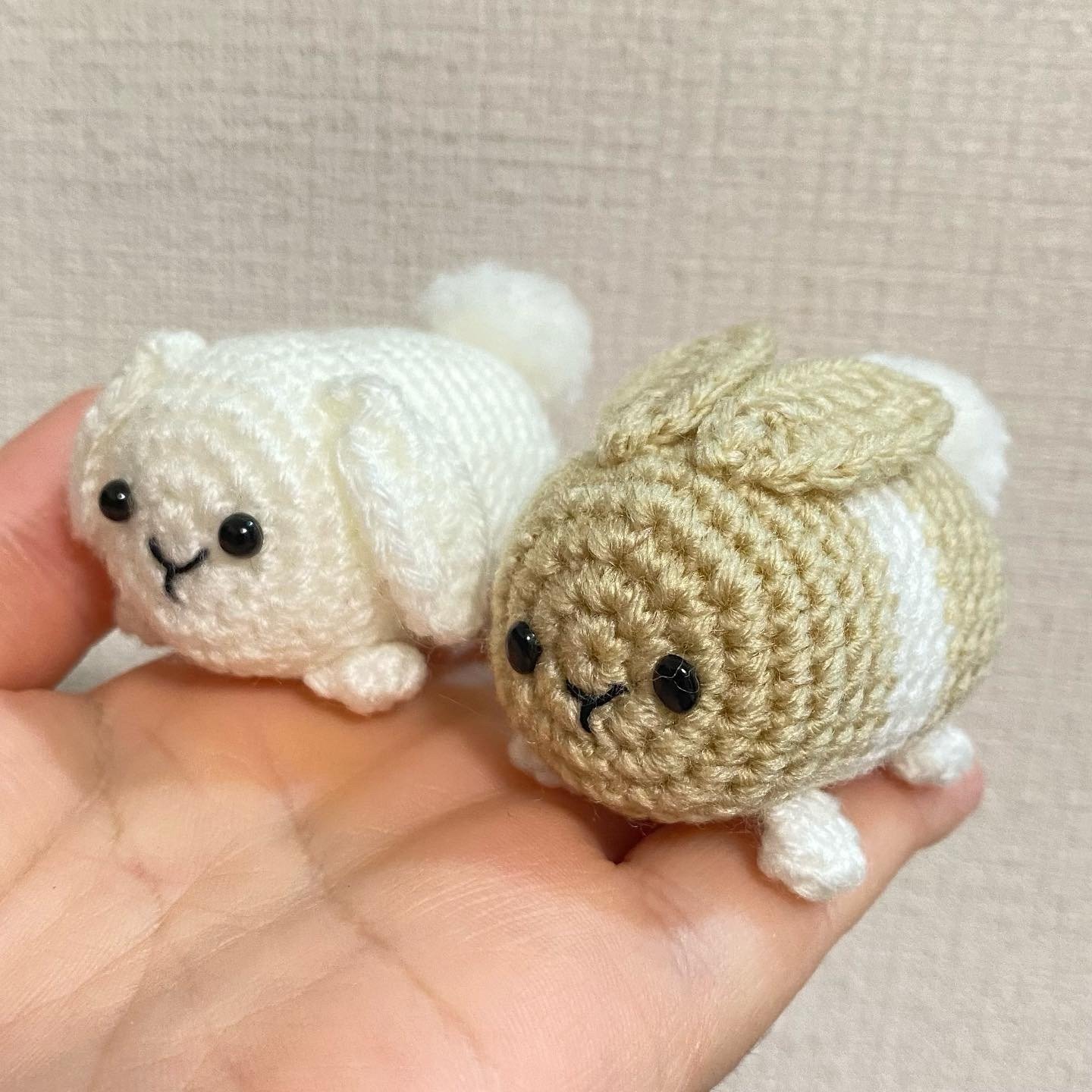 つむコロウサギのあみぐるみ｜reirei3413