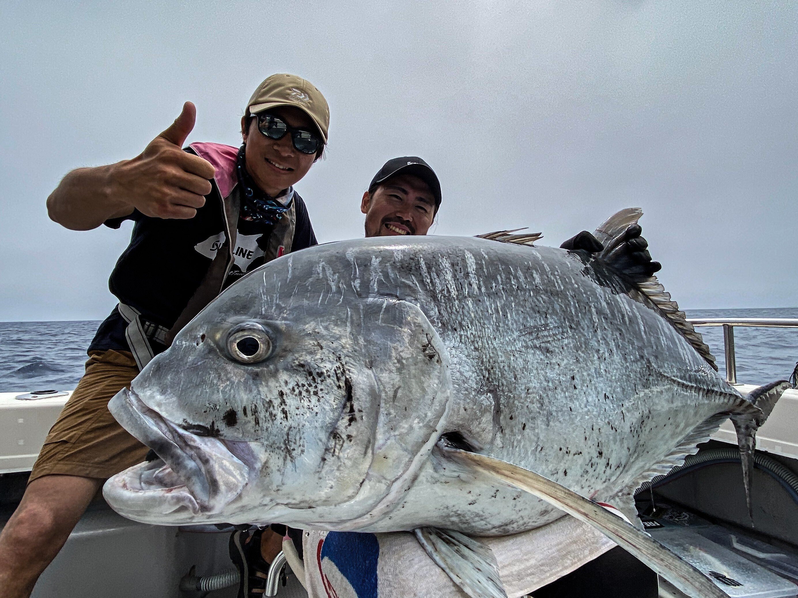 When a big fish hits a small fishing rod on the reef