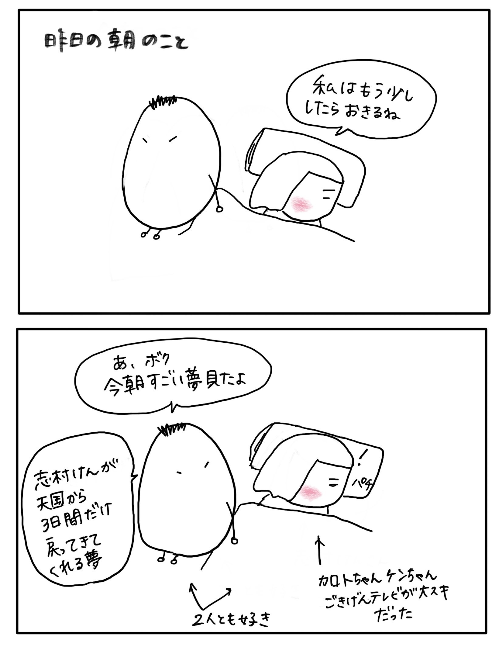 こめちゃんと私 旦那くんの夜の夢 いーたぴーたん Note
