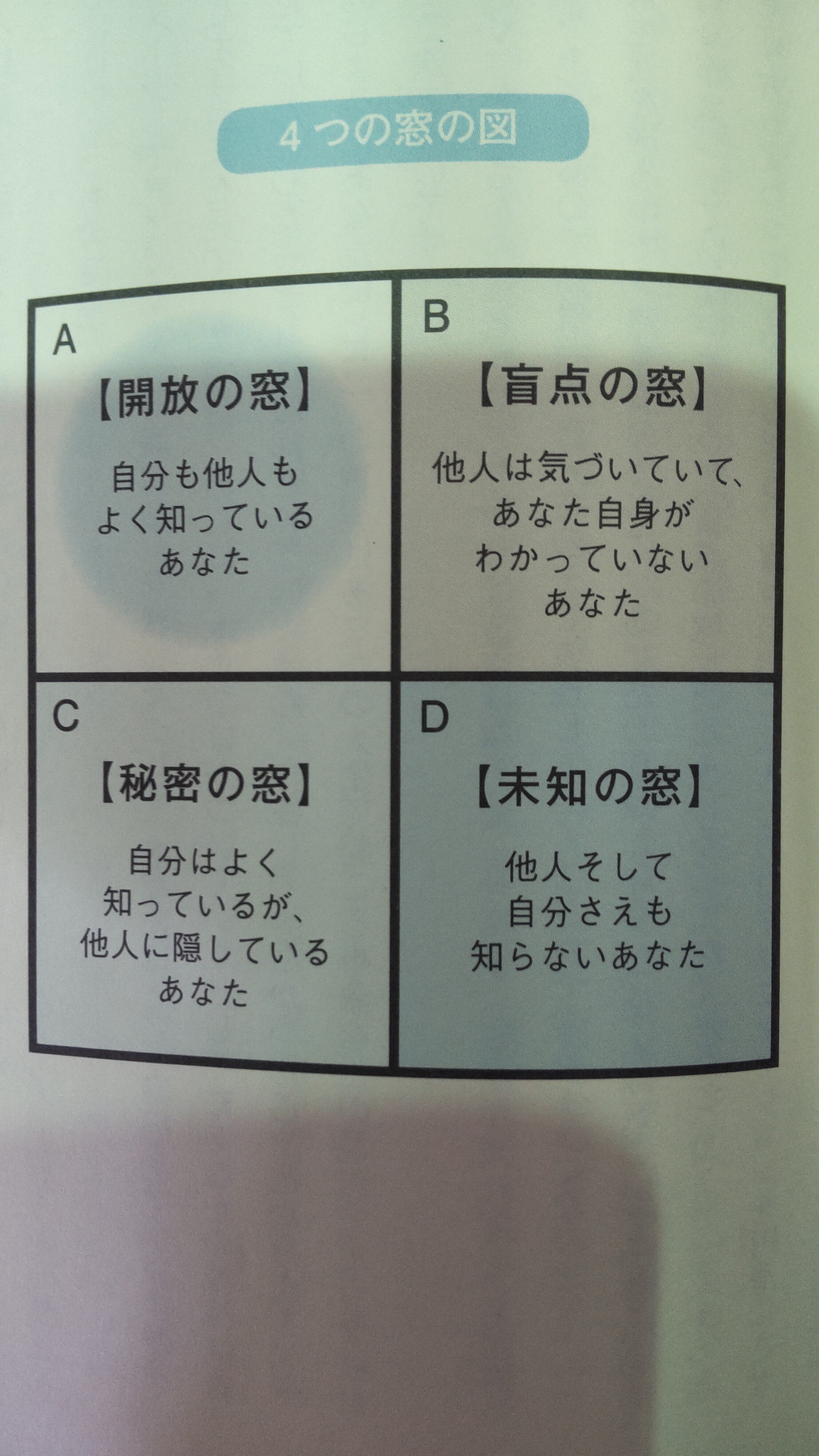 己の内面を顕在化 心にある4つの窓(ジョハリの窓)｜ちゅんざい