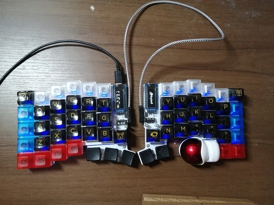 セット内容keyball61(USB Type-C接続)