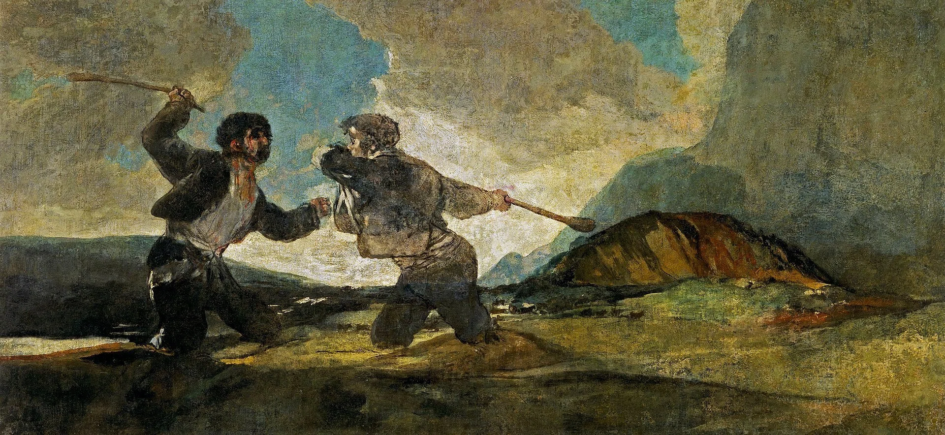 西洋美術雑感 21：フランシスコ・ゴヤ「黒い絵／棍棒で戦う」｜林正樹