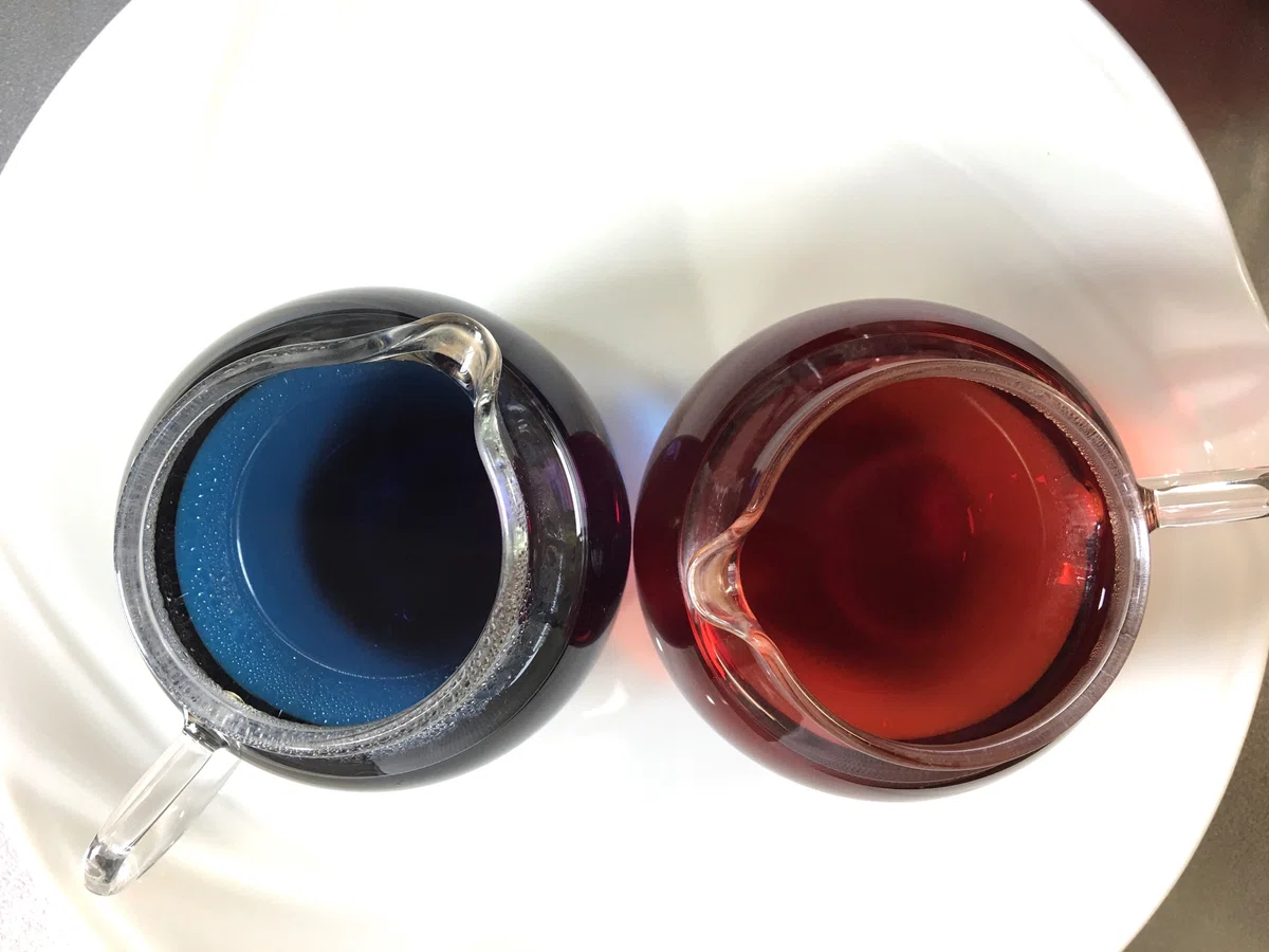 [Roselle Tea] and [Butterfly Pea Tea] ~Red + Blue = Purple~｜ぐうたらママ