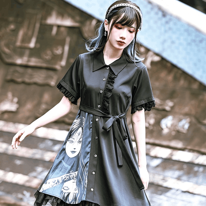 レア 伊藤潤二 富江 フリフリ ホラー ゴスロリ風 シャツ ヴィジュアル系 ☆出店情報☆伊藤潤二の描く戦慄の悪夢、再び―。10月31日（木