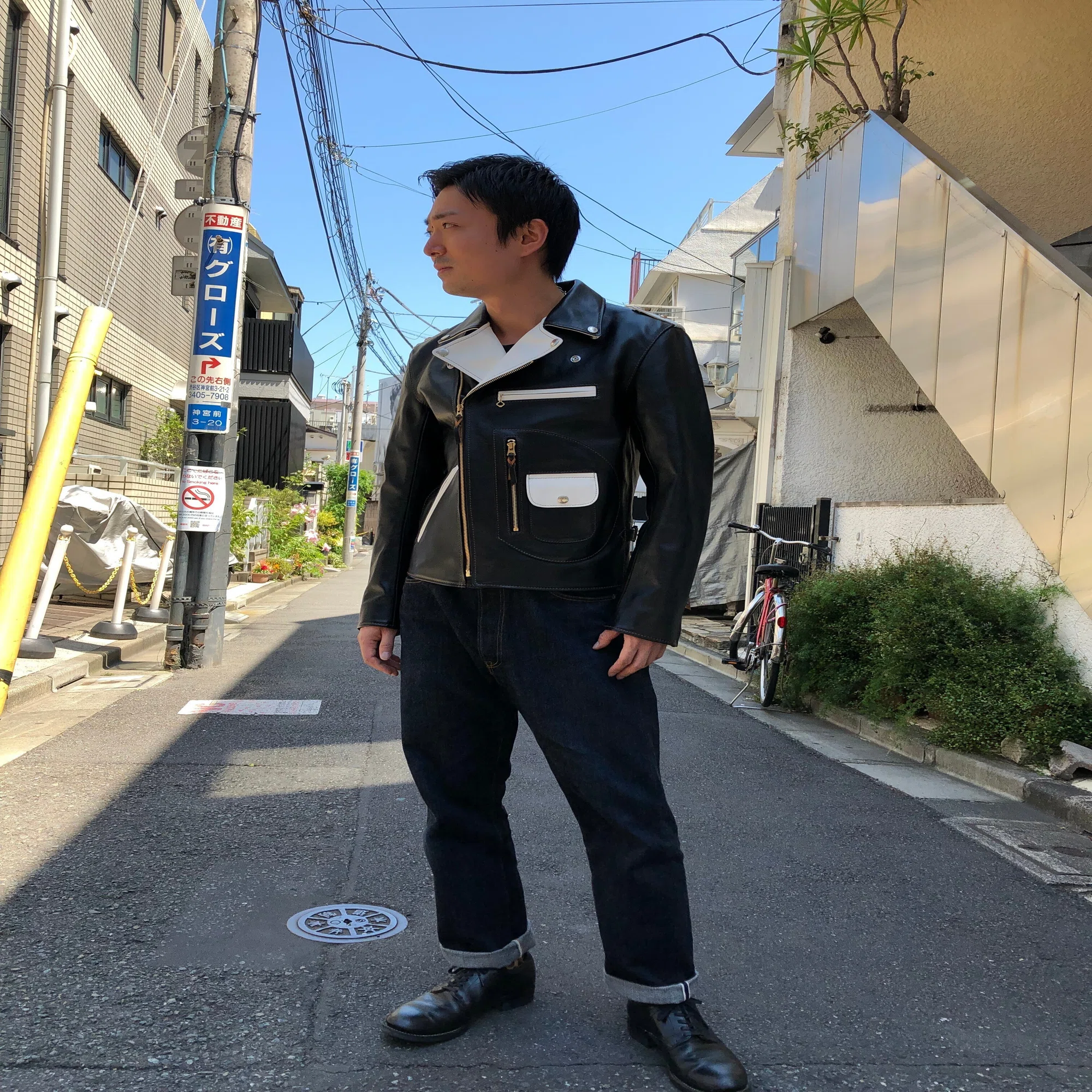 FLAT HEAD 神宮前店】～ホースハイド ツートン ダブルライダース 