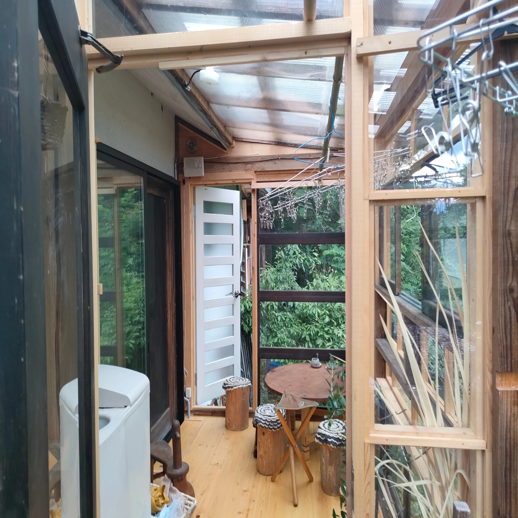 値下げ】解体済みサンルーム DIY・温室・物干し・カフェ・ペット小屋 