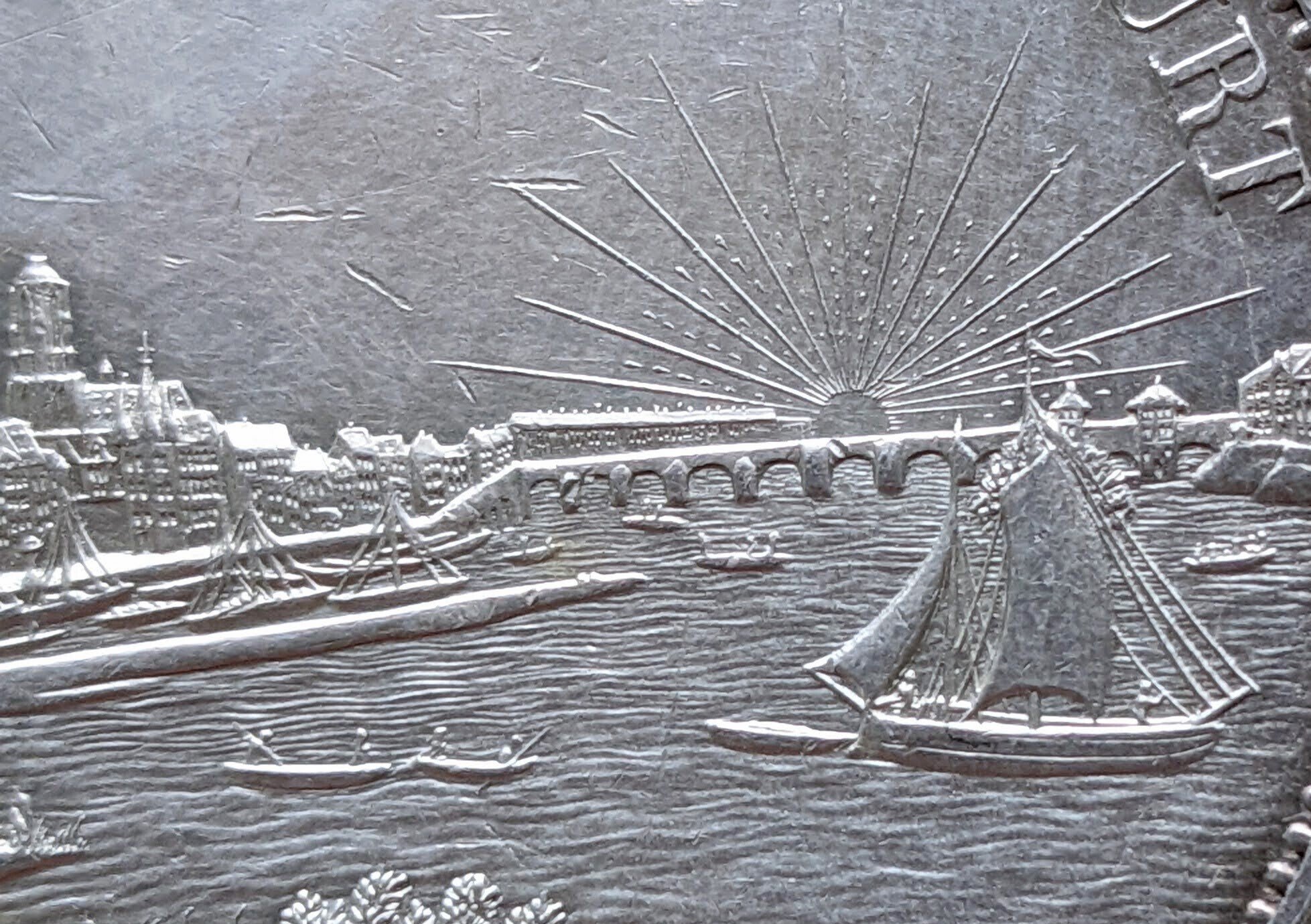 1840年 フランクフルト 都市景観 2ターラー (1840 Frankfurt am Main