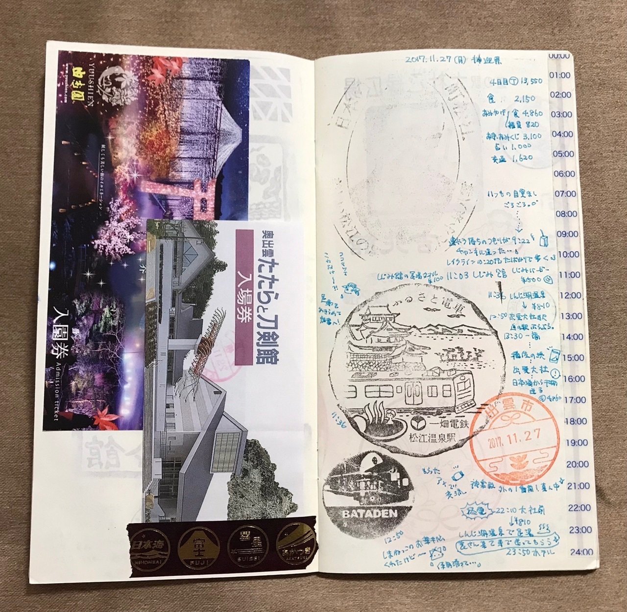 ふつうの人の旅ノート・トラベラーズノートで綴る推し県4泊5日(後編