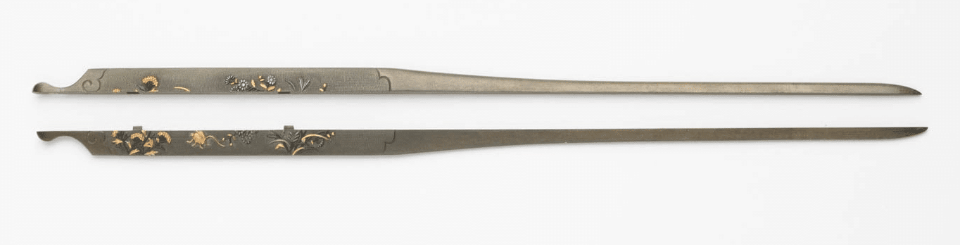 2つに割れている笄、「割笄」｜刀箱師の日本刀ブログ 中村圭佑