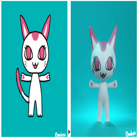 Blender ２dイラストを３dモデリング化 もきゅ Note