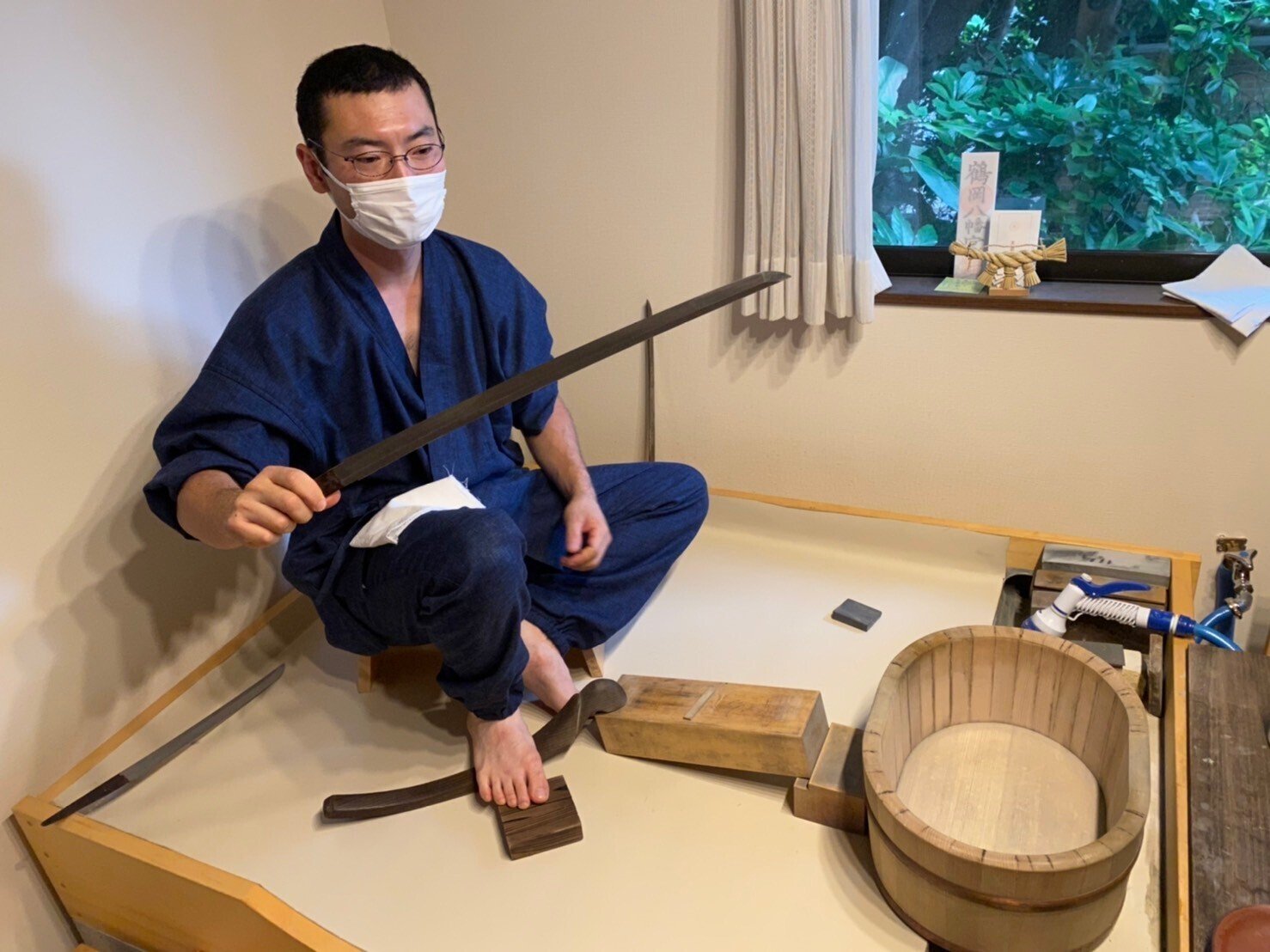 日本刀研磨、研ぎ舟