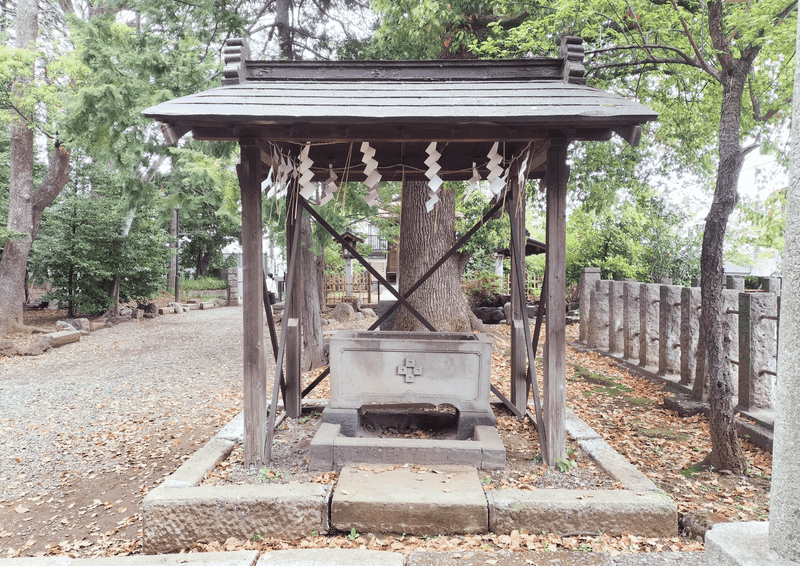 世田谷八幡宮の末社・高良神社の手水舎と思われる