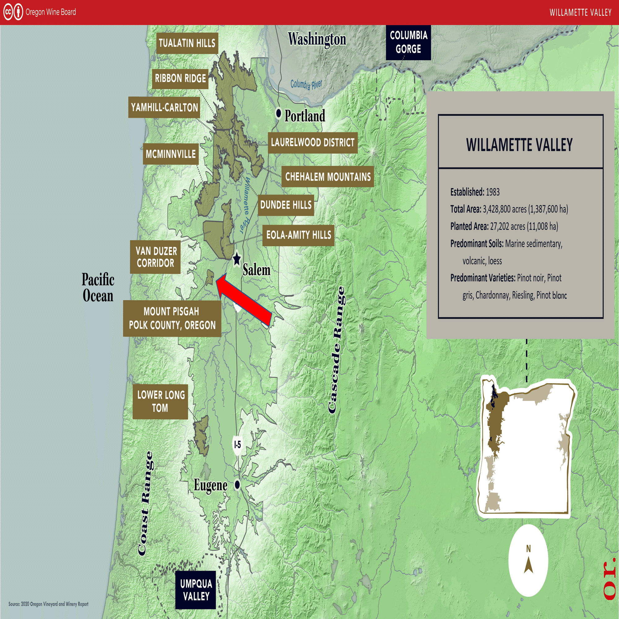 オレゴン州に23番目の新AVA誕生｜ワシントンとオレゴンのワイン輸入し