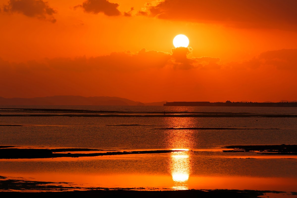 夕日の感動 反射する夕日｜Masaki Senko
