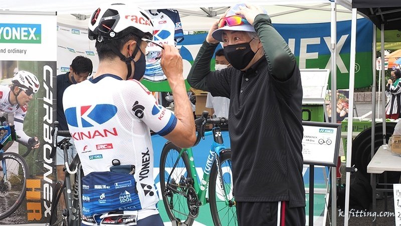 三菱地所JCLプロロードレースツアー2022 HT広島トヨタ・広島クリテリウムメイン会場:YONEX ROAD BIKEブース