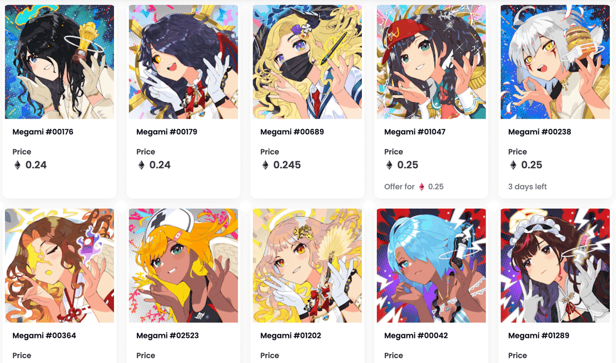 さいとうなおき先生　MEGAMI origin ワクドナルドクルーNFT特典希少 さいとうなおき先生 MEGAMI origin ワクドナルドクルーNFT特典希少