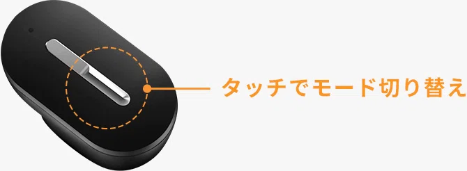 タッチモードで切り替え