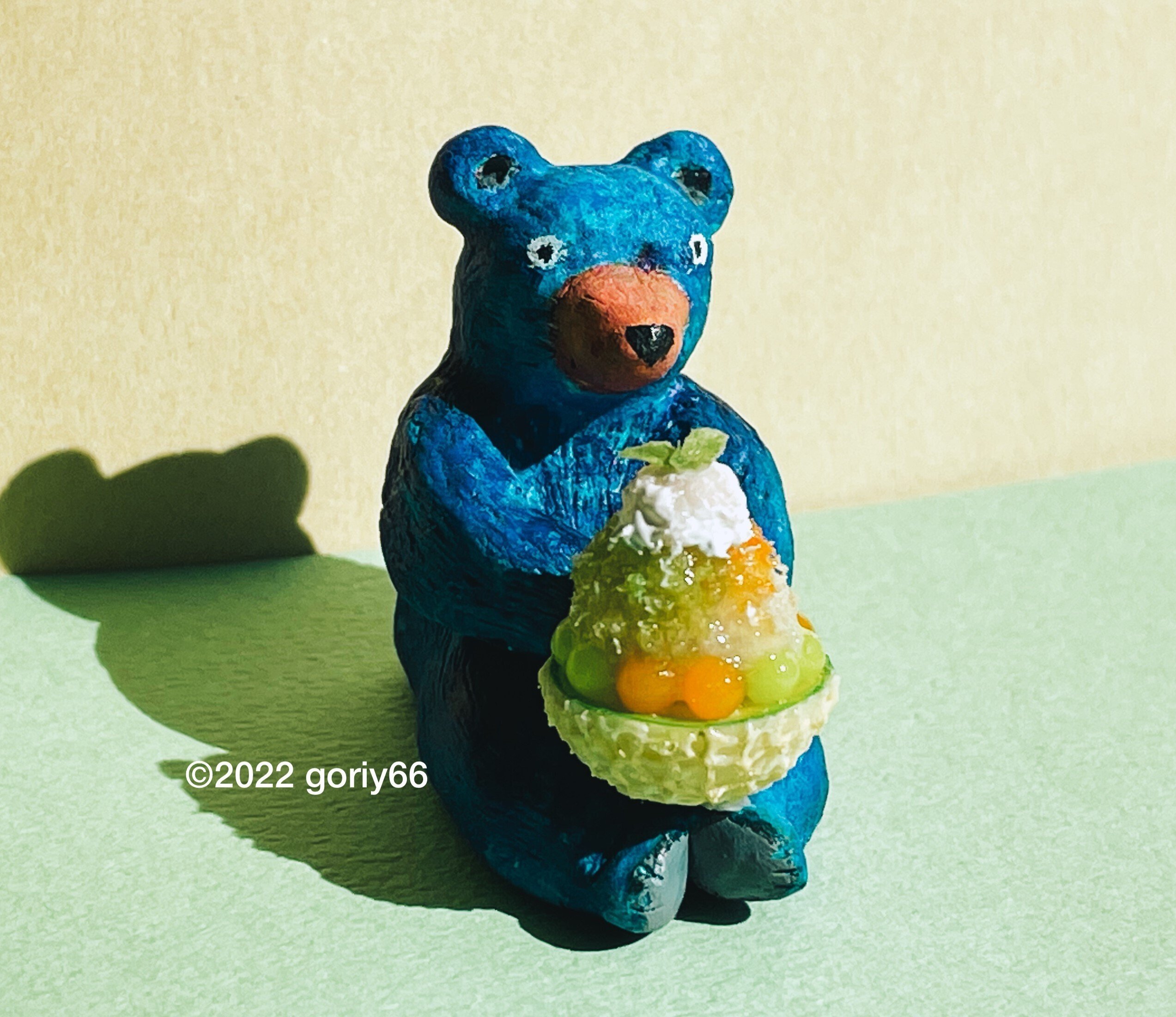 No.214 まるごと夕張メロンのかき氷セット ミニチュアスイーツ