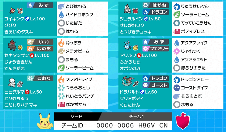 最終1807 28勝6敗 二刀流マリルリ とびはねろ コイキング がはく Note