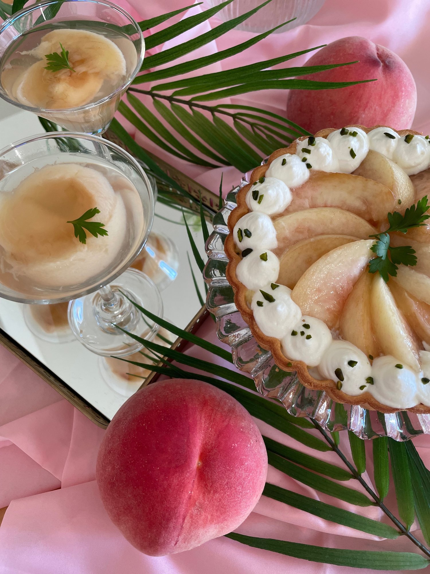 桃のデザート タルトとゼリー Kei S House Note 桃のデザート タルトとゼリー Kei S House Note