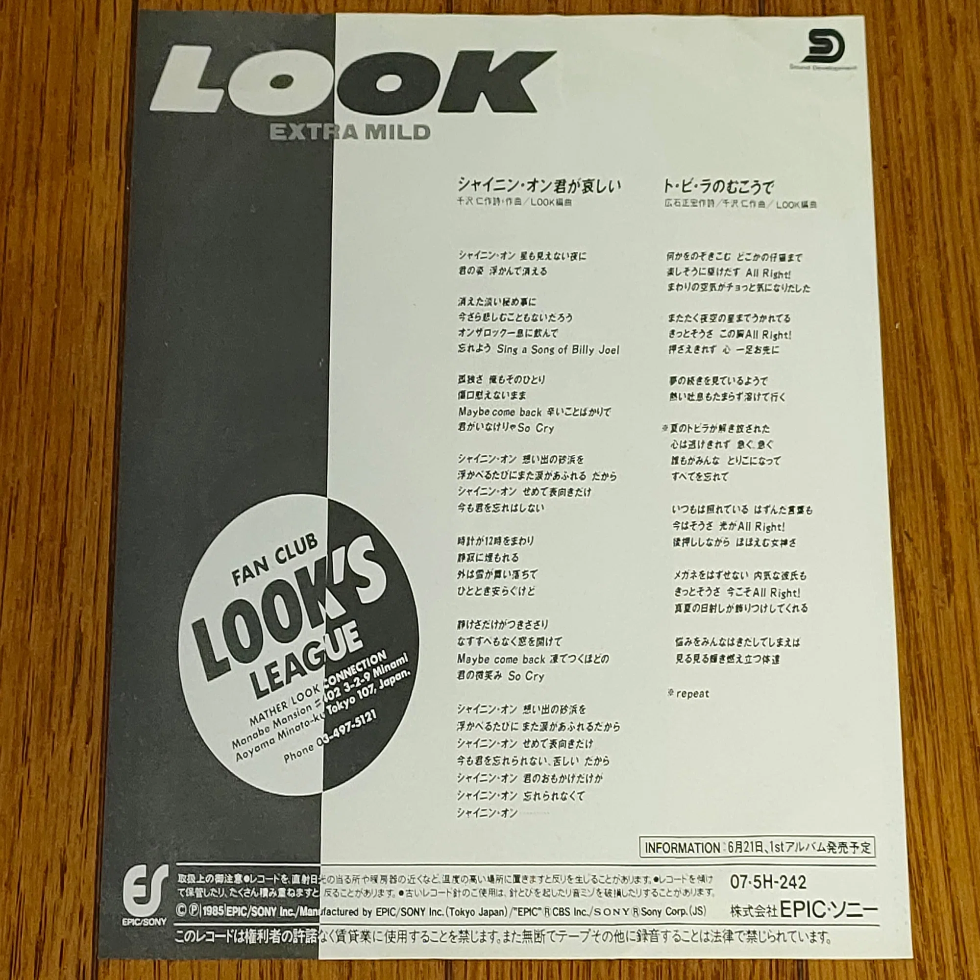 シャイニン・オン君が哀しい」(1985) LOOK 切ない夏に聴いたバラード 