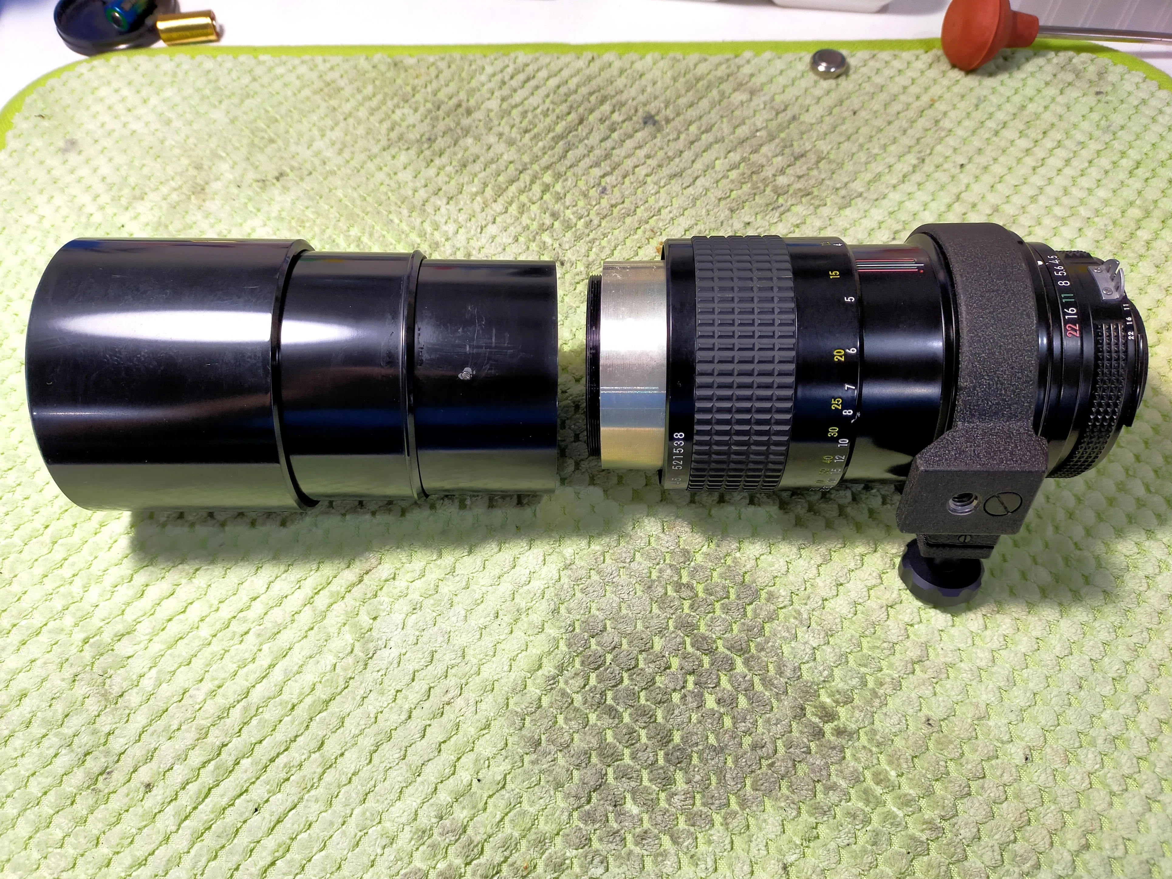 Nikon Ai 300mm F/4.5の分解｜フィルムカメラ修理のアクアカメラ