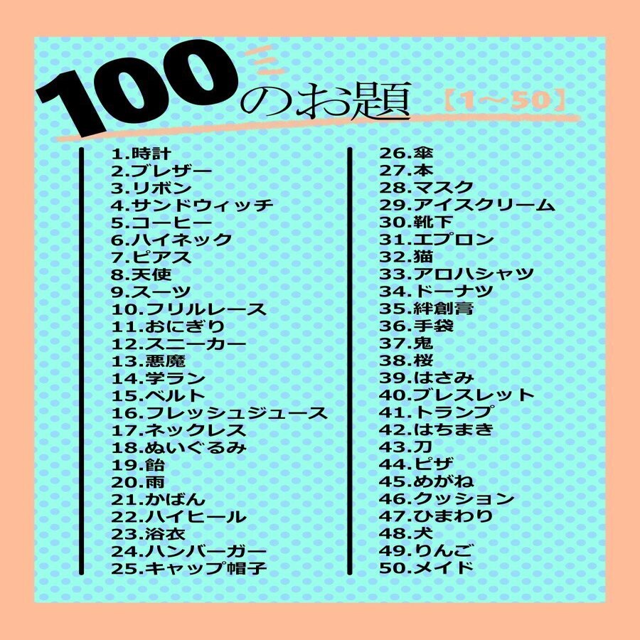 100のお題 八田野はるちか Note
