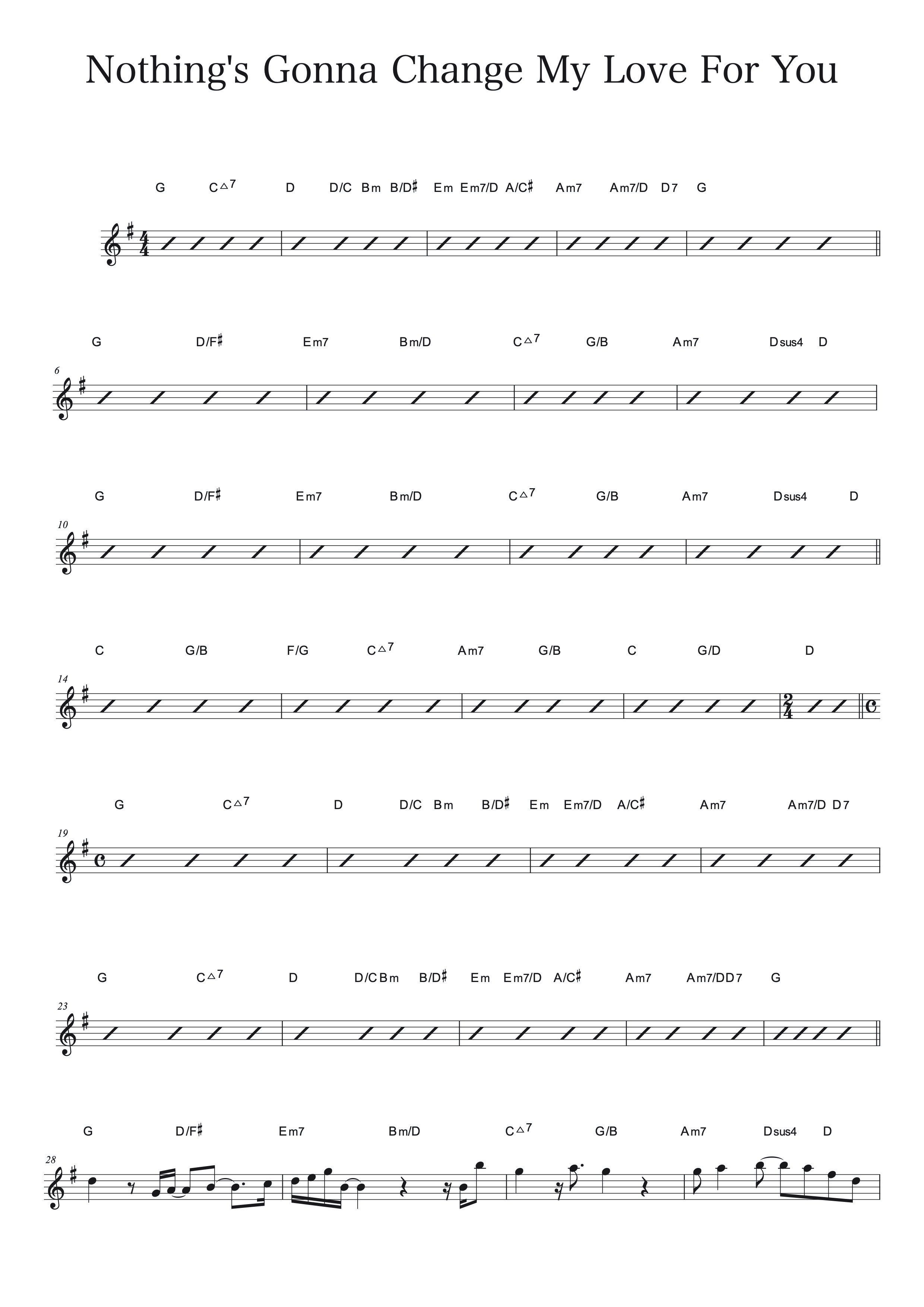 Nothing's Gonna Change My Love For You / Bossa(Samba) Ver