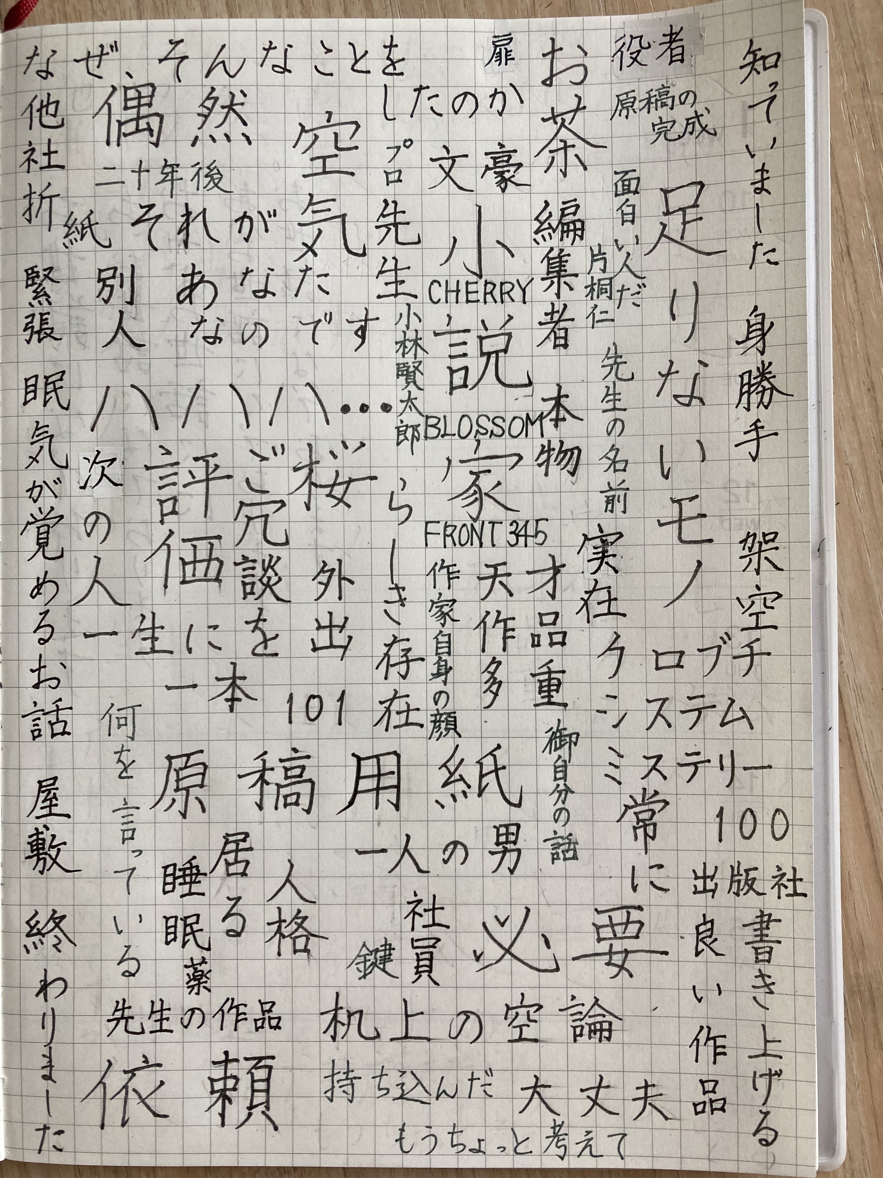 ペン字練習 む Note
