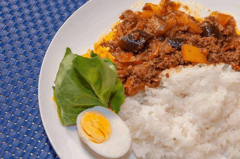 ホットクックでキーマカレーとゆで卵　レシピ