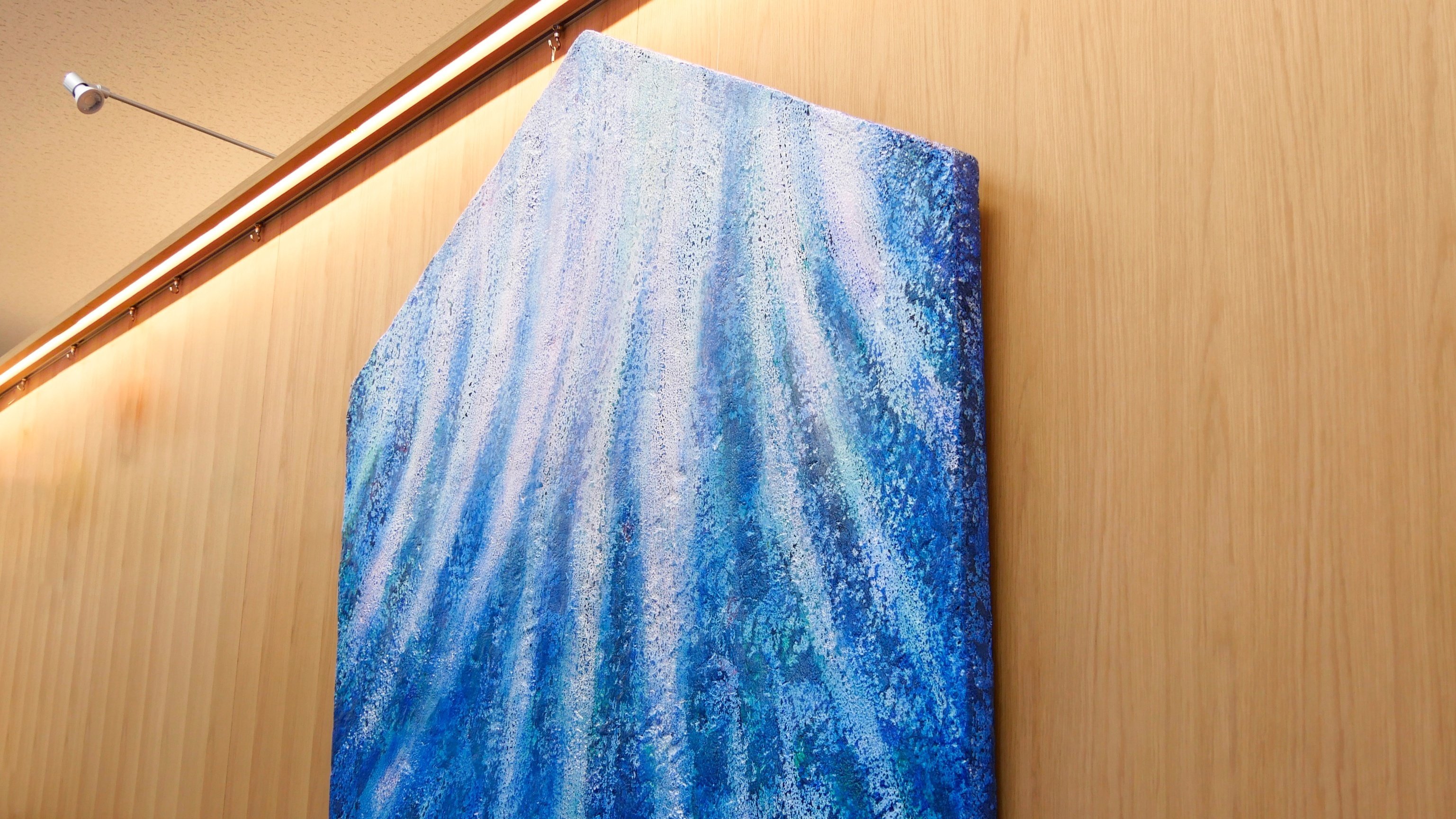 テクスチャーアート『線と線の奥のブルー』 テクスチャーアート『線と線の奥のブルー』