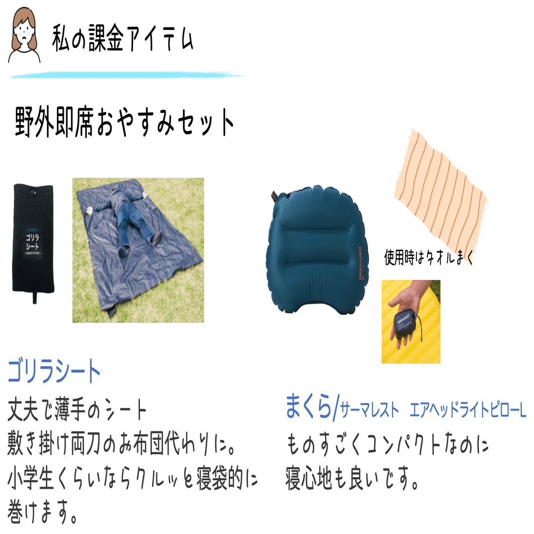 ツアーナースの持ち物 林間学校１ ２泊 Ver 3 星野スミレ ツアーナース11年目 Note