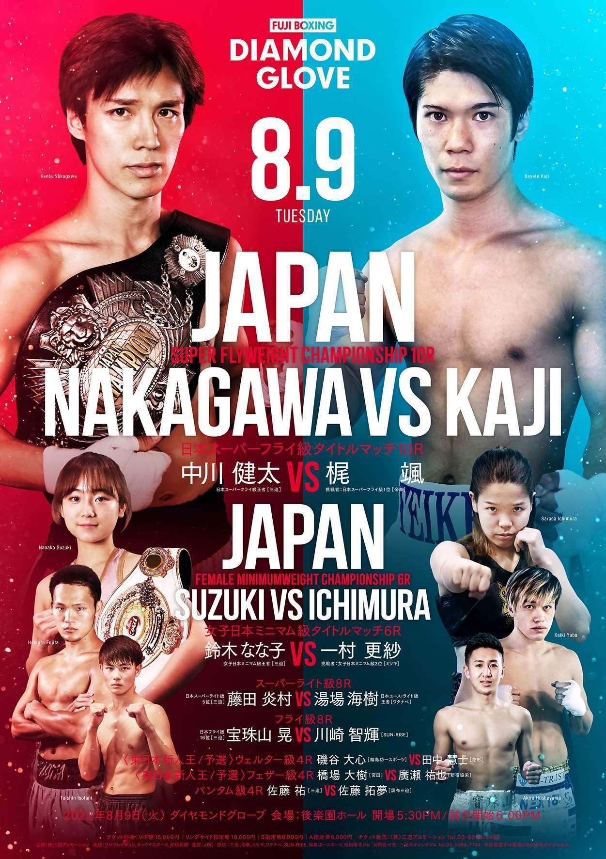 ボクシング 8月4日後楽園ホール リングサイドVIP席 ボクシング