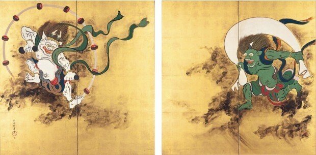 風神雷神図屏風の系譜｜Kentax