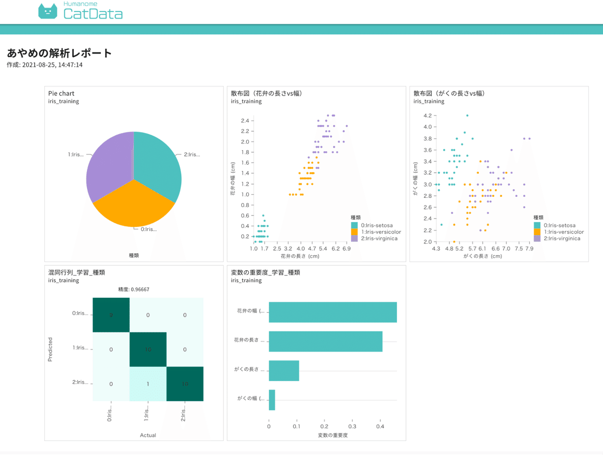 CatDataのレポート画面