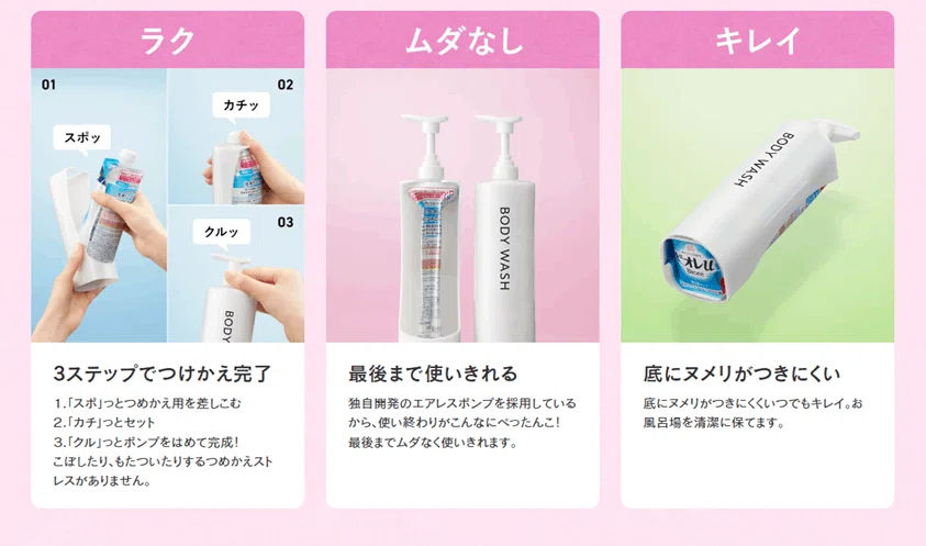 圧倒的なつめかえやすさをめざし、エコな選択をしやすくしたい