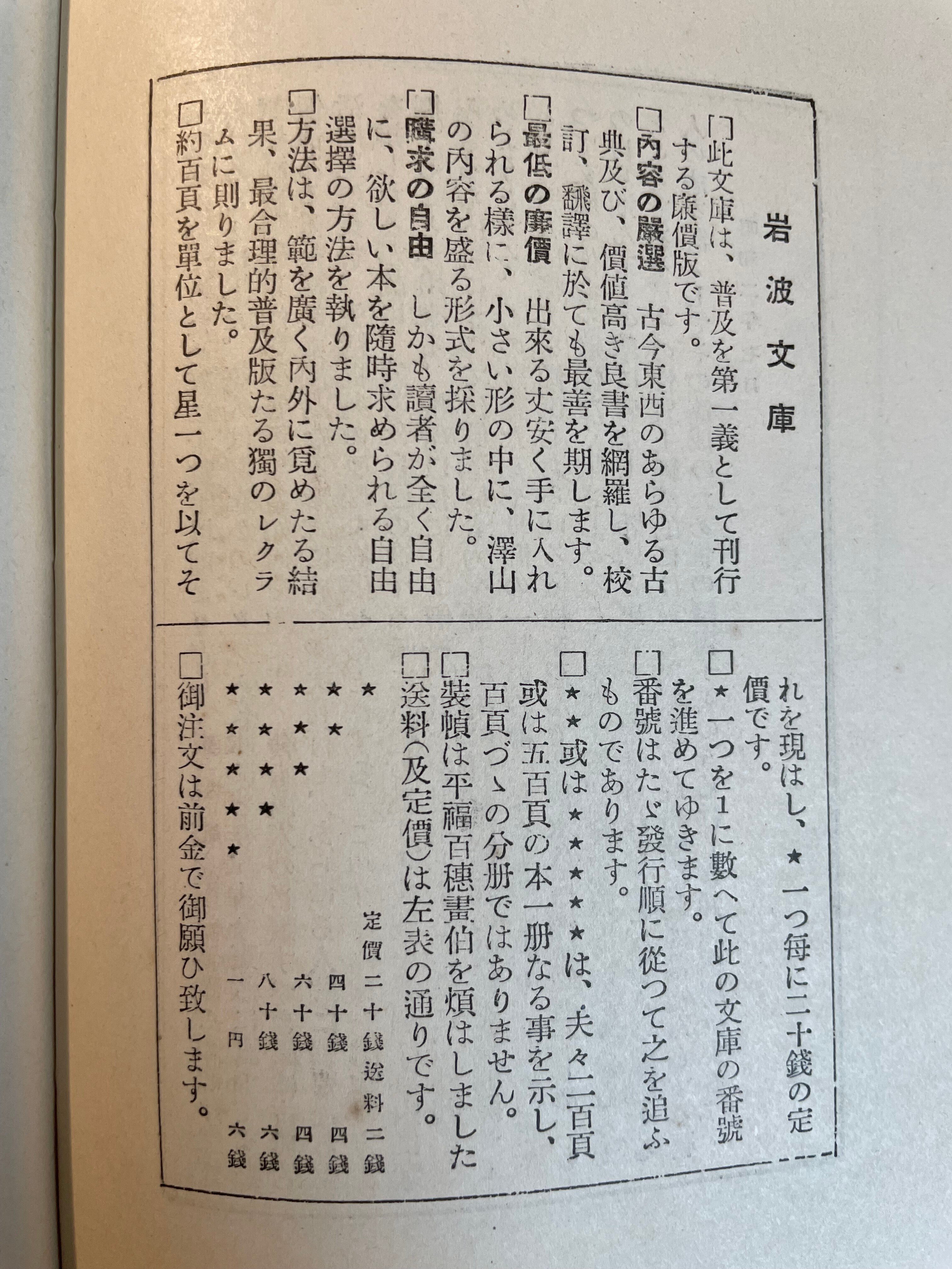 岩波文庫解説目録』（昭和38年）『新潮文庫解説目録』（昭和