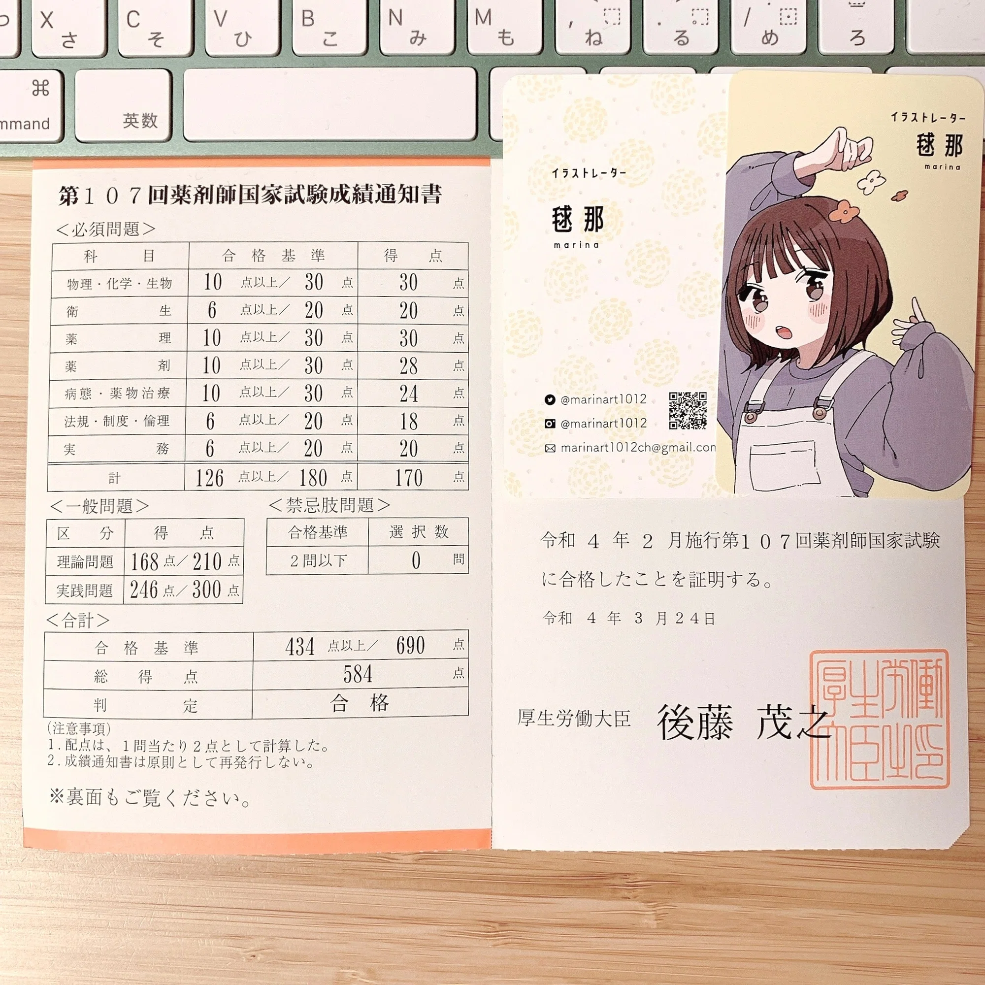 iPad青本併用】第107回薬剤師国家試験 合格記録｜毬那＠薬剤師 