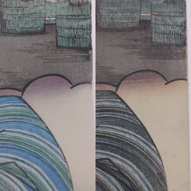 浮世絵版画の復元的復刻について 三代目歌川豊国「東海道五十三次之内