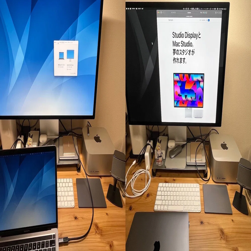 Apple Studio Displayを2台のMacで運用する構成｜usagimaru