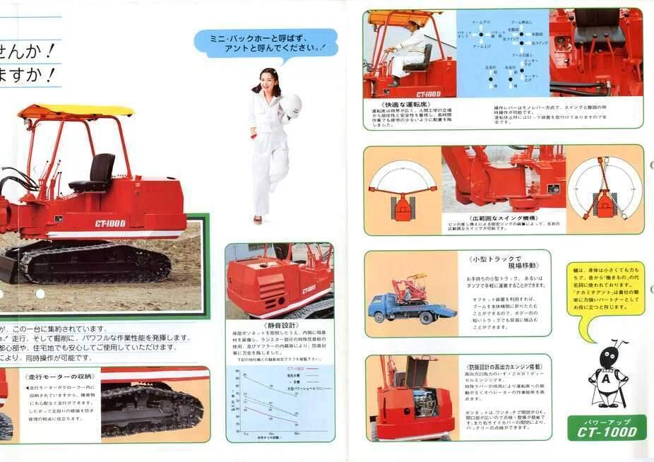 中道機械産業/中道機械 ミニ・バックホー ナカミチ アントCT-100D