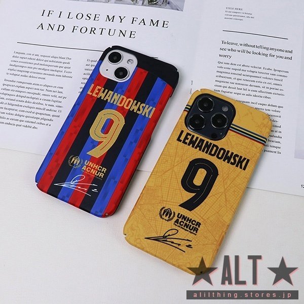 新品」FCバルセロナ 22/23 ユニフォーム 背面デザイン レヴァンドフスキ ペドリ テーマケース for iPhone/Galaxy|alilthing|note
