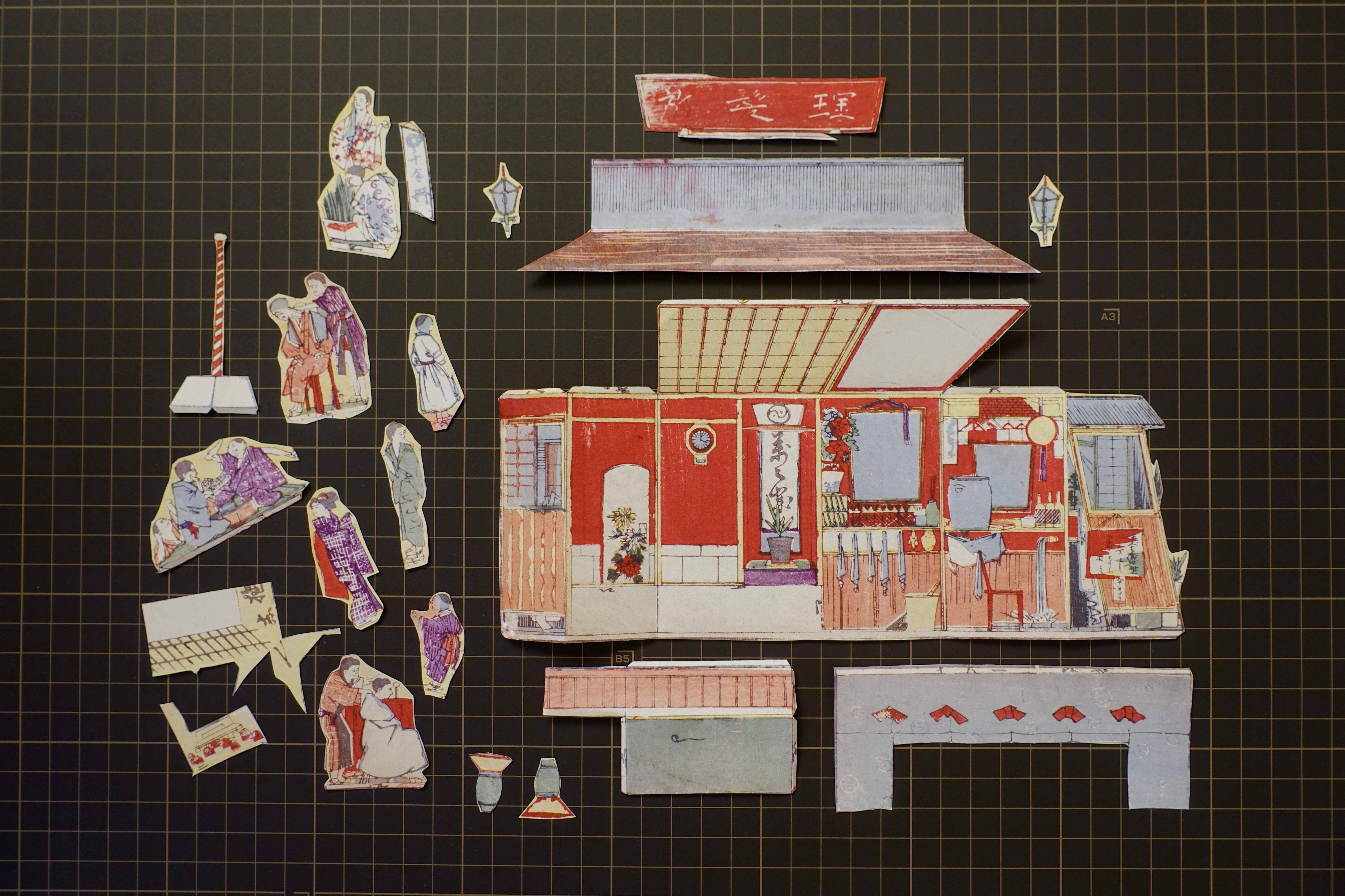 立版古で遊ぶ①「浮世床組上絵」｜気球企画 / 試作部