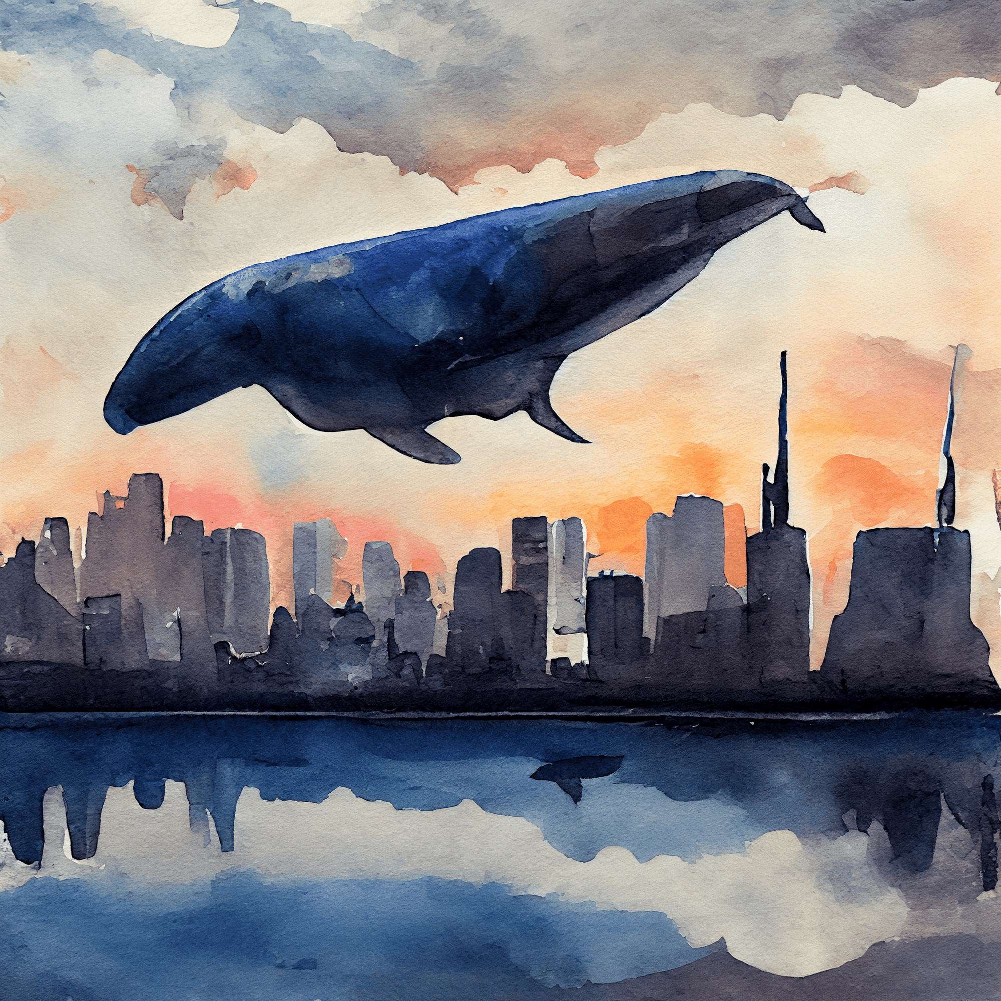 Midjourney: 空飛ぶクジラ｜みれのスクラップ