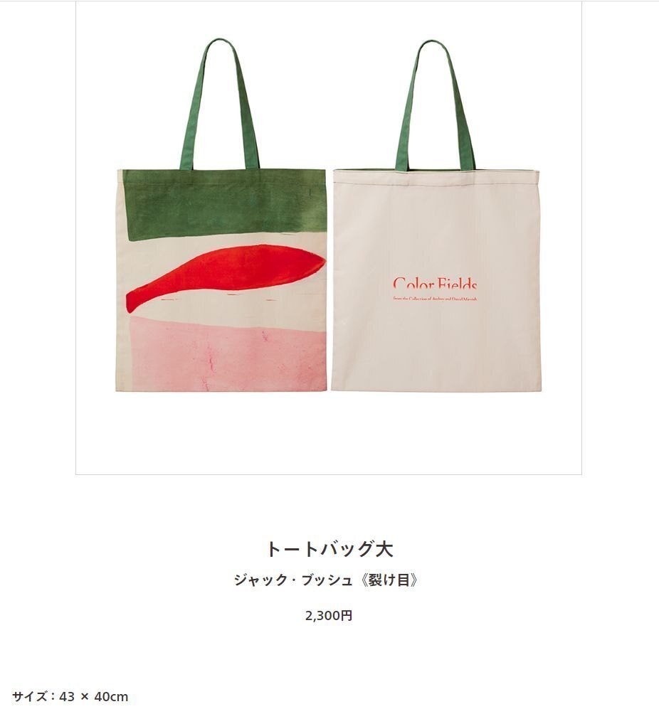 カラーフィールド展 図録 カタログ\u0026トートバッグ - アート/エンタメ