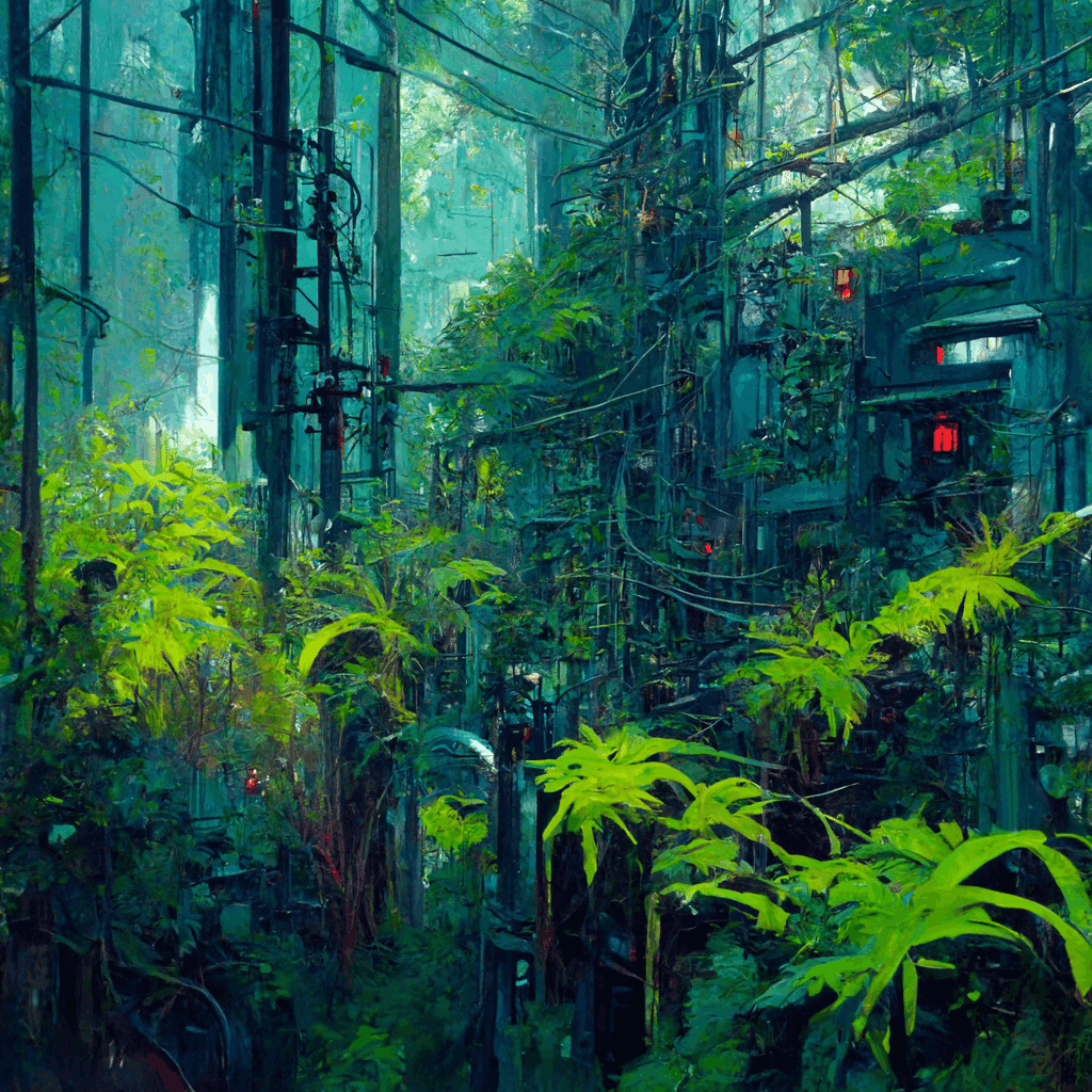 Midjourney: 密林化した荒れた庭｜みれのスクラップ