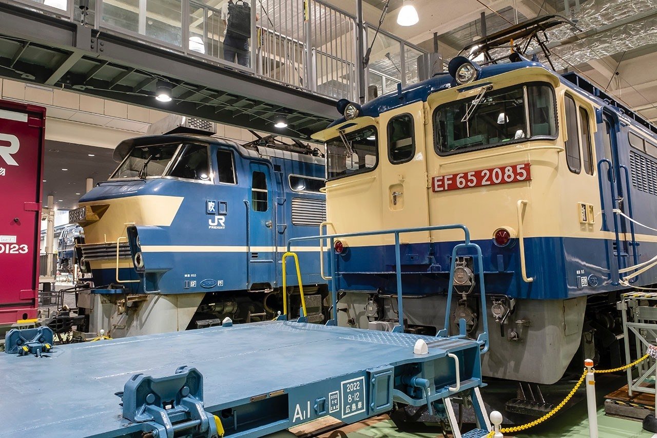 機関車3両　EF58 EF65 EF66 京都鉄道博物館にて 国鉄電機 EF66-27・EF65-2085 特別展示を見