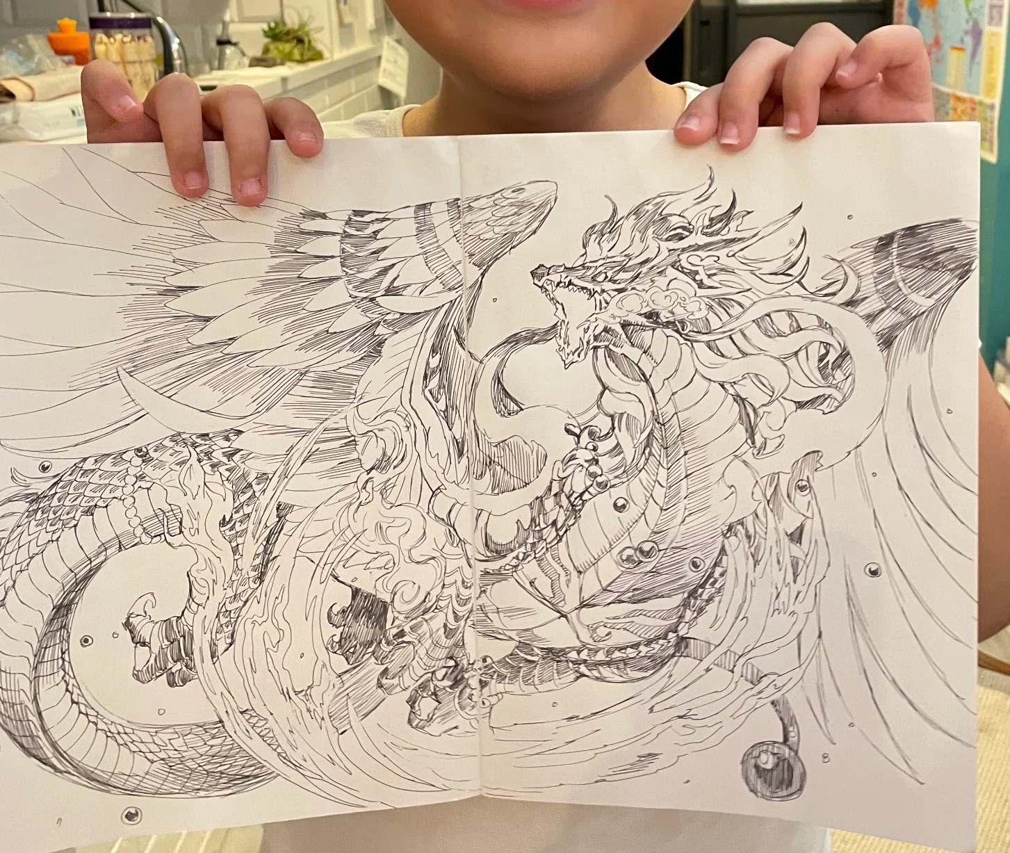 AIが描いてくれたらいいのにと思って描いたドラゴンと人の弱点について
