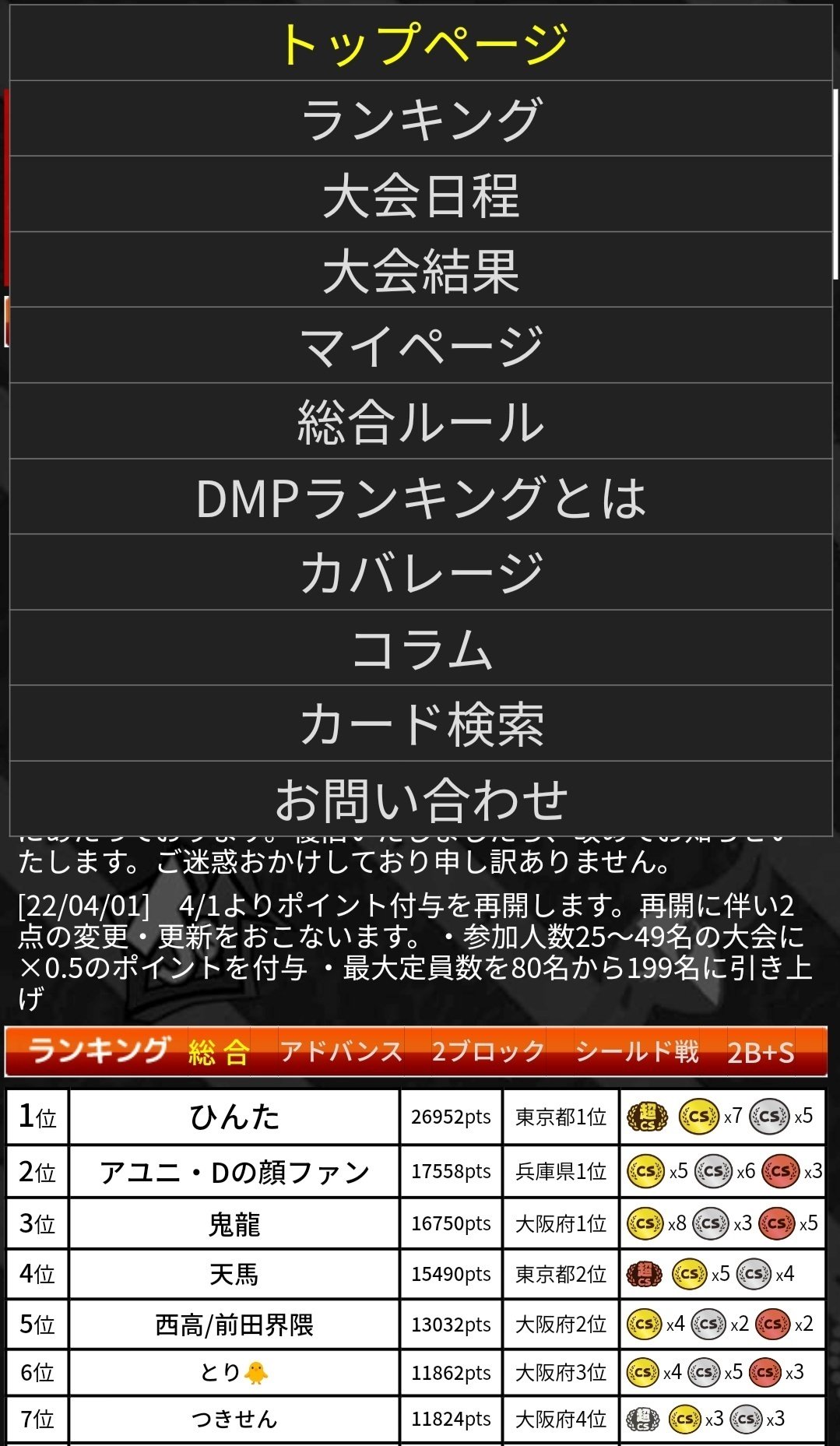 DMP ランキングスリーブ 2017 2018 2019-